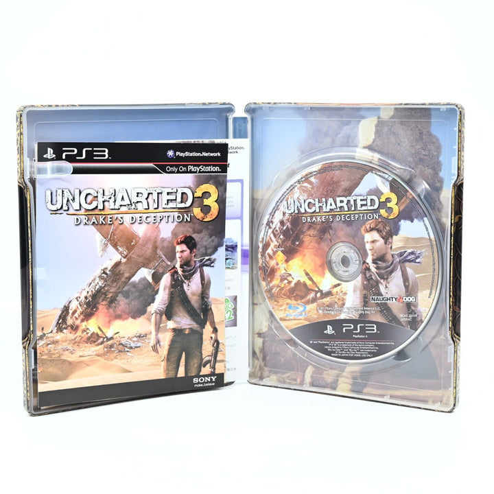 Uncharted 3: Drake's Deception Steelbook - Sony Playstation 3 + Manual