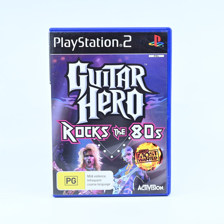 Guitar Hero: Rocks The 80s - Sony Playstation 2 / PS2 Game + Manual - PAL