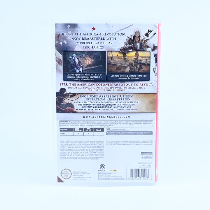 Assassin's Creed III - Remastered - Nintendo Switch Game - FREE POST!
