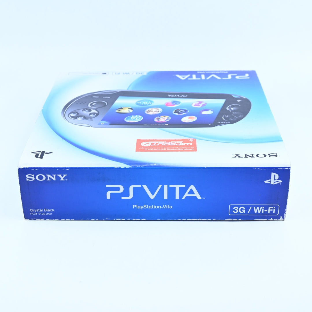 Crystal Black Sony PS Vita Boxed Console - PCH-1102 - PCH-1100 - FREE POST!