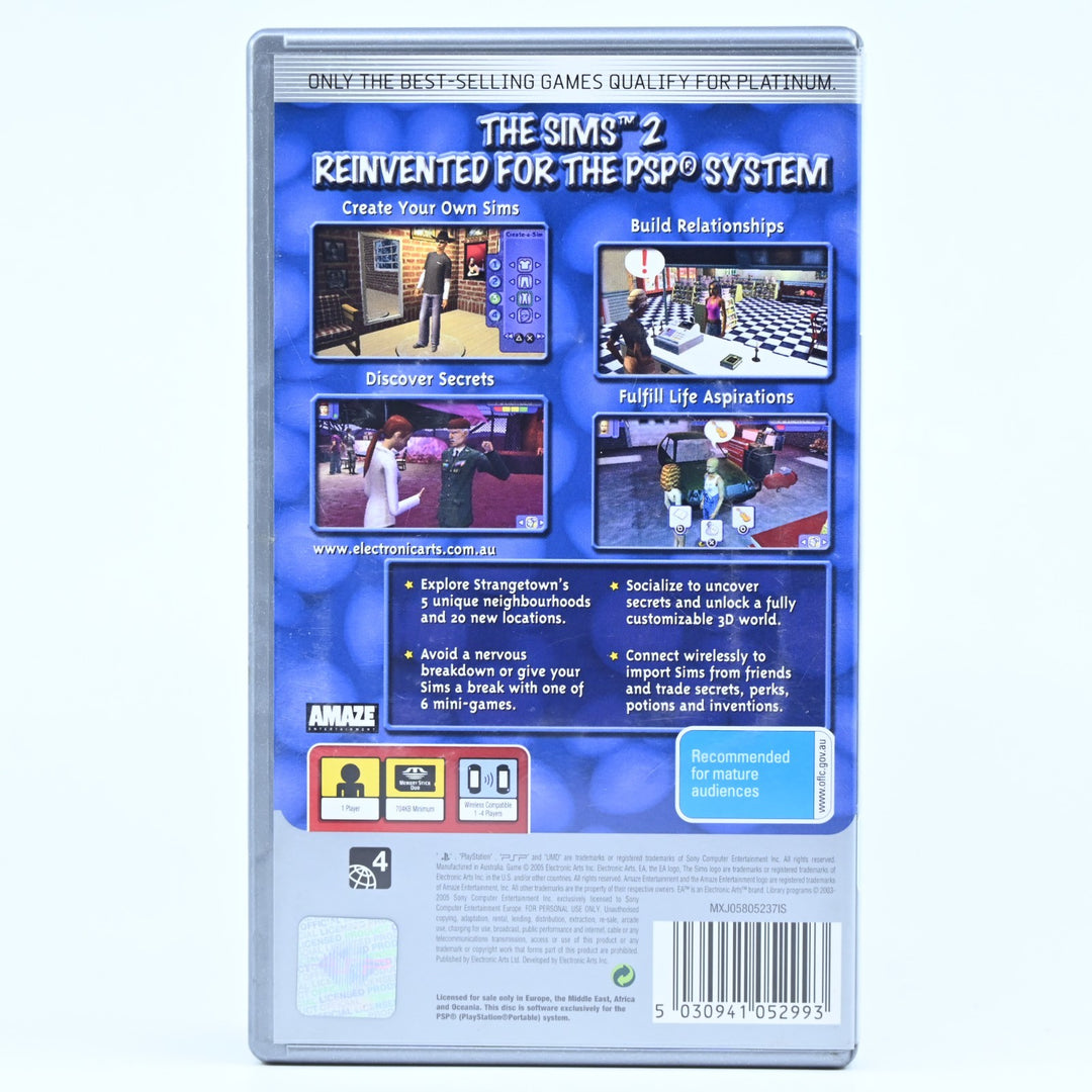 The Sims 2 - Sony PSP Game + Manual - FREE POST!