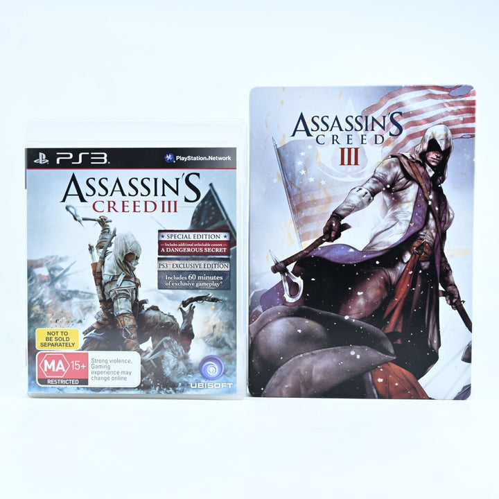 Assassin's Creed III 3 + Steelbook - Sony Playstation 3 / PS3 Game + Manual