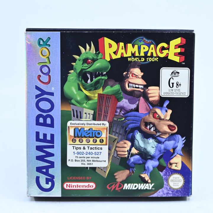 Rampage World Tour - Nintendo Gameboy Color Boxed Game - PAL - FREE POST!