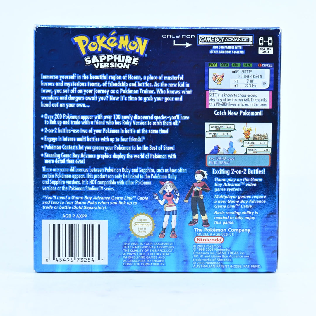 Pokemon Sapphire Version - Nintendo Gameboy Advance / GBA Boxed Game - PAL