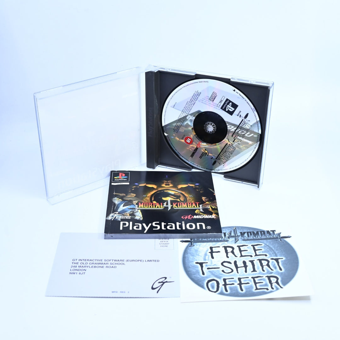 Mortal Kombat 4 - Sony Playstation 1 / PS1 Game + Manual - PAL - MINT DISC!