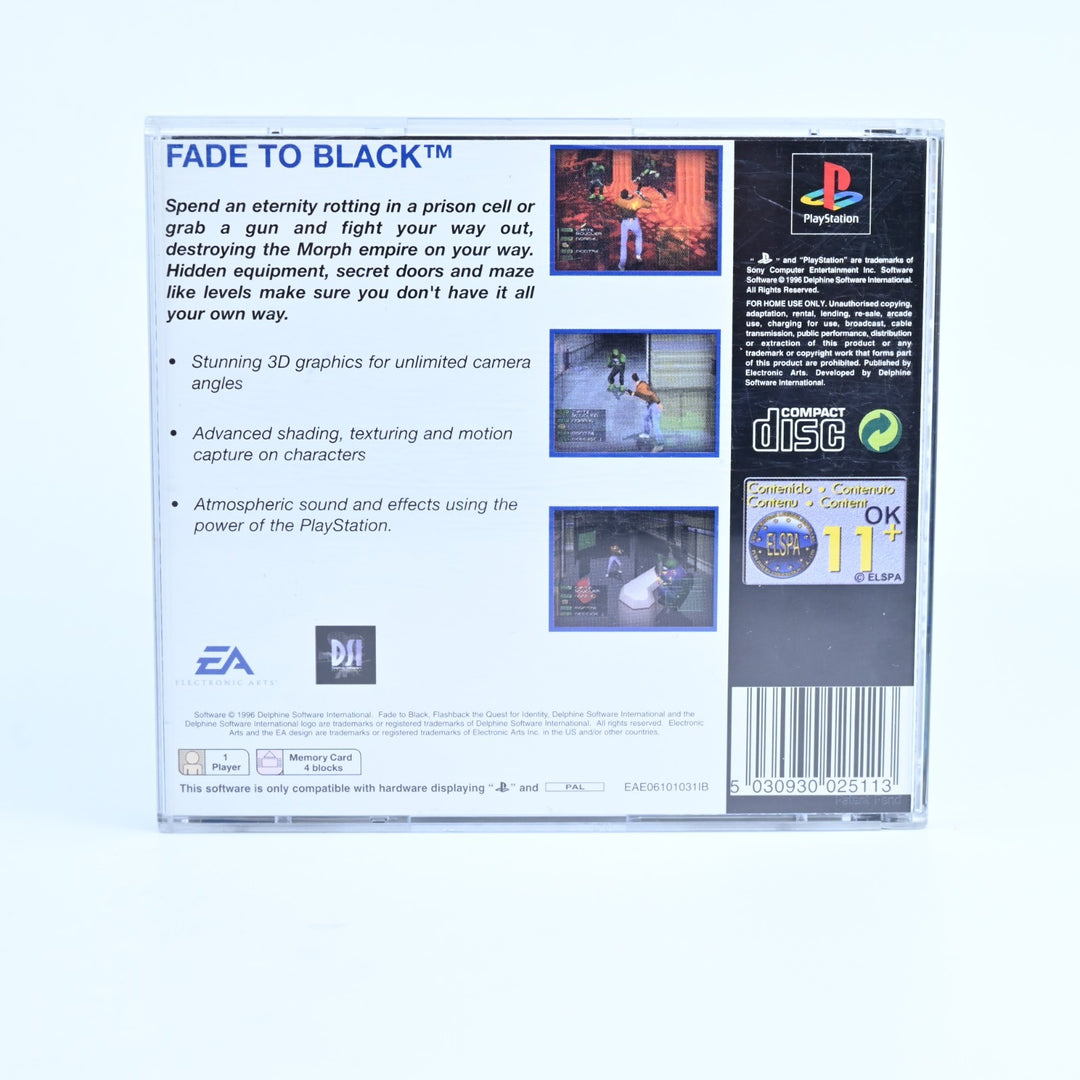 Fade to Black - Sony Playstation 1 / PS1 Game + Manual - PAL - MINT DISC!
