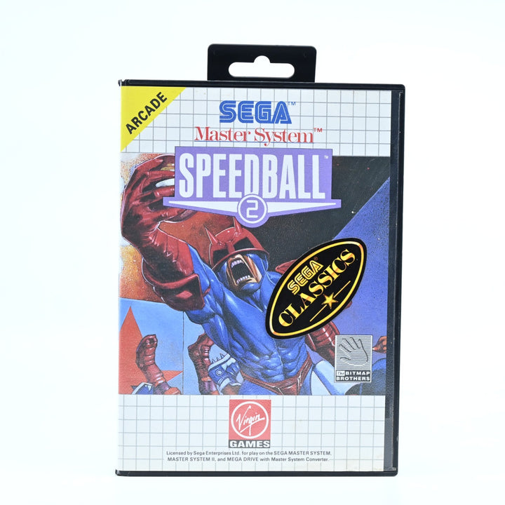 Speedball 2 - Sega Master System Game + Manual - PAL - FREE POST!