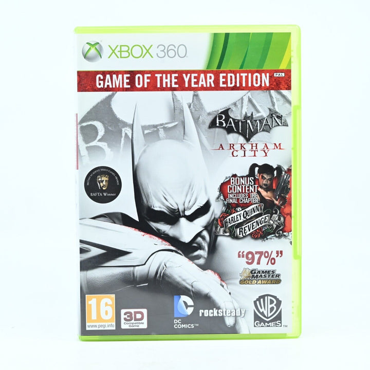 Batman Arkham City - GOTY Edition - Xbox 360 Game + Manual - PAL - MINT DISCS!