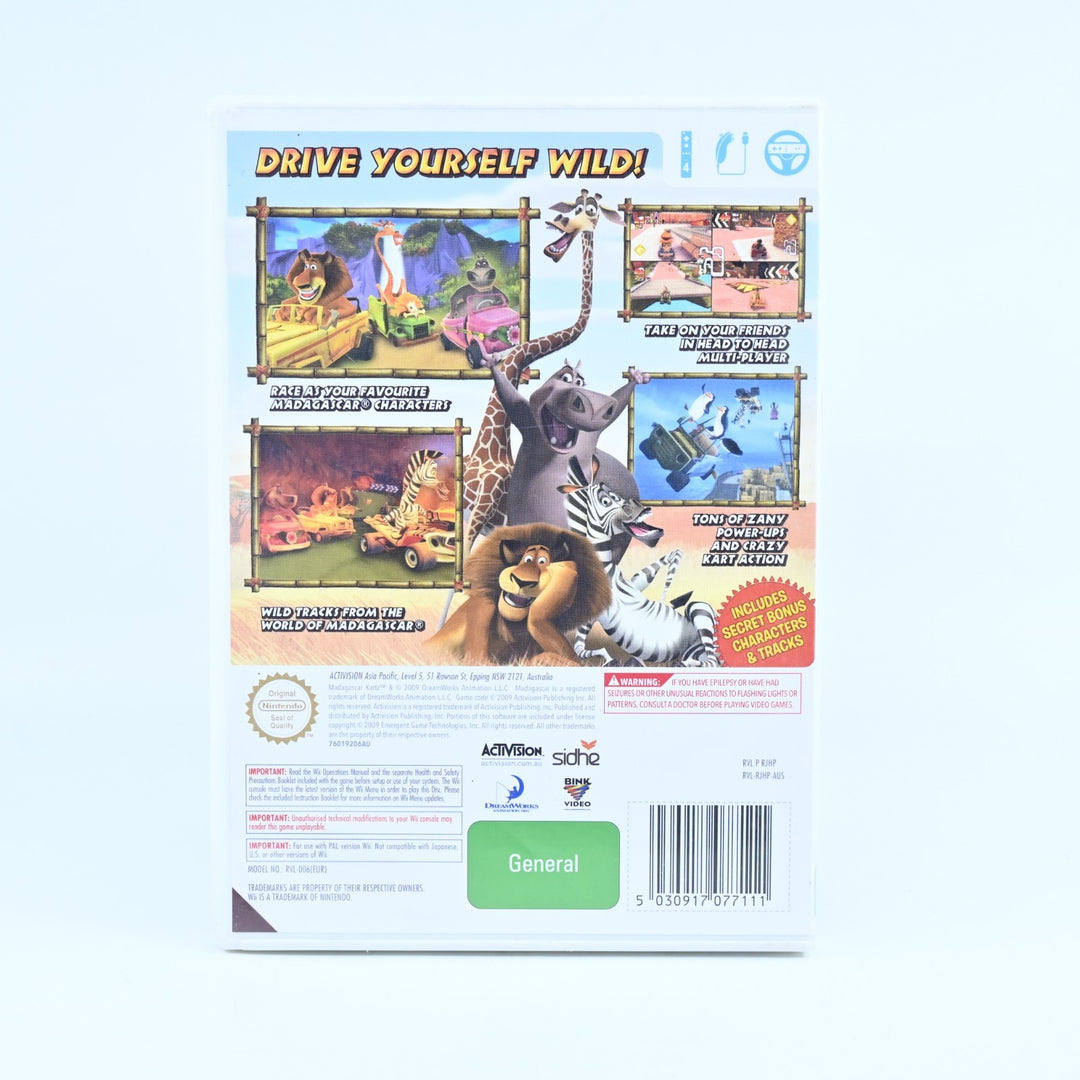 Madagascar Kartz  - Nintendo Wii Game + Manual - PAL - MINT DISC!