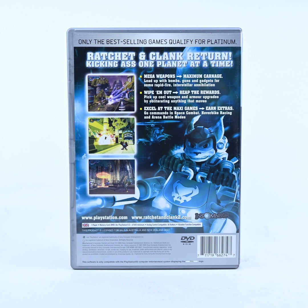 Ratchet & Clank 2: Locked and Loaded - Sony Playstation 2 / PS2 Game + Manual