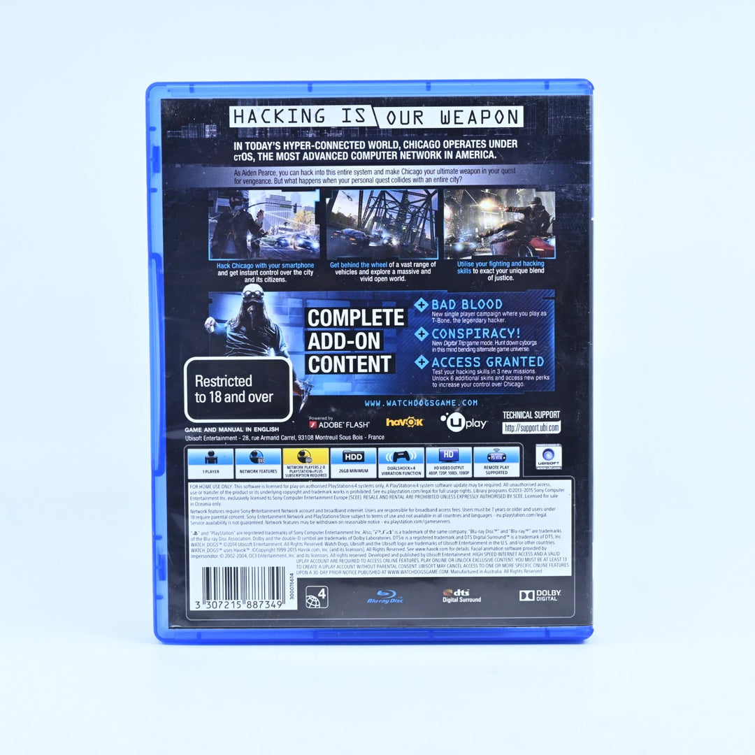 Watch Dogs Complete Edition - Sony Playstation 4 / PS4 Game - MINT DISC!