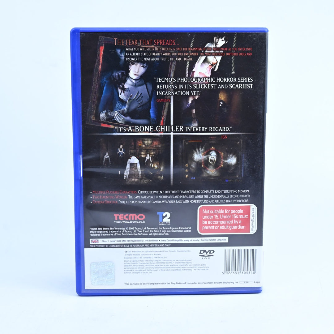 Project Zero 3: The Tormented - Sony Playstation 2 / PS2 Game + Manual - PAL