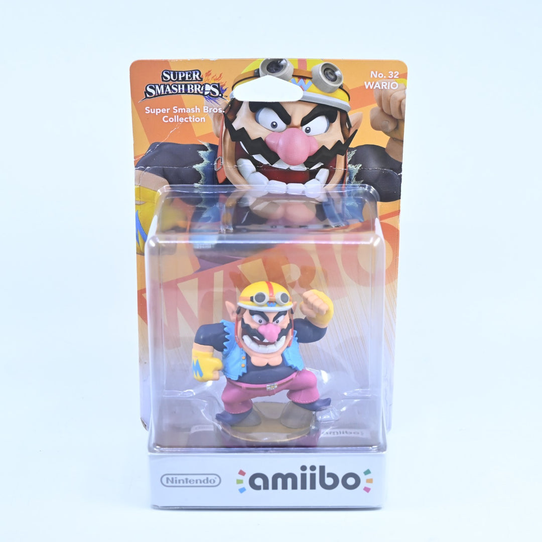 SEALED! Wario Amiibo No. 32 - Super Smash Bros. Collection - Toy