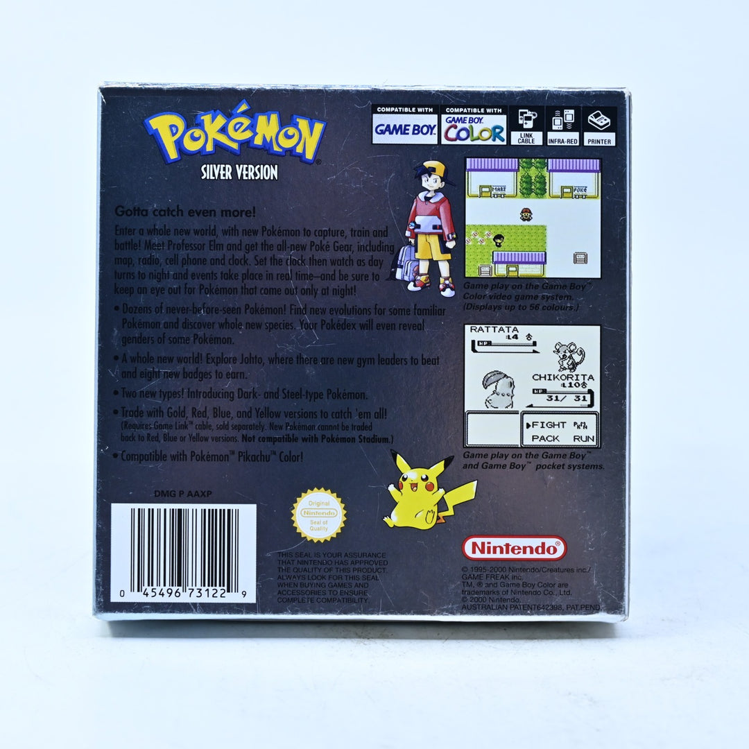 Pokemon Silver Version - Nintendo Gameboy Color Boxed Game - PAL - NEW BATTERY!