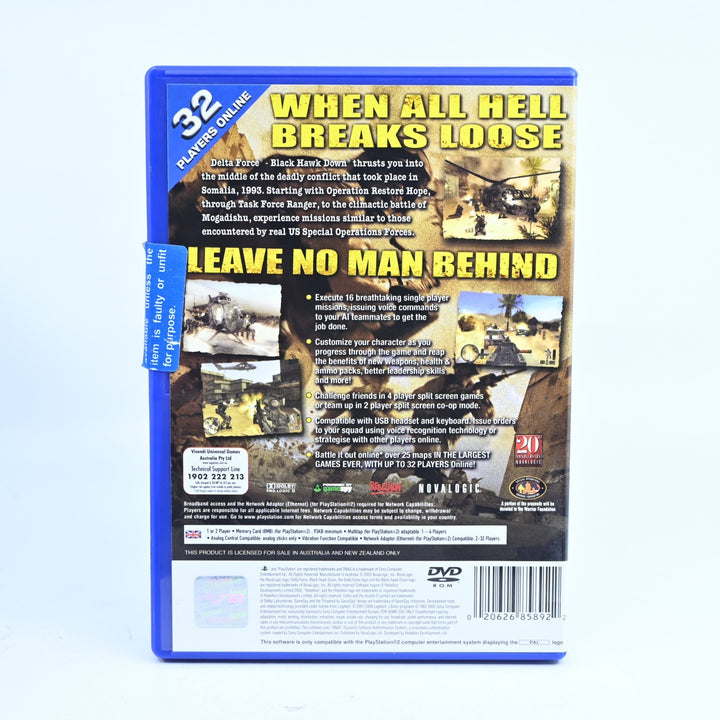 SEALED! Delta Force: Black Hawk Down - Sony Playstation 2 / PS2 Game + Manual