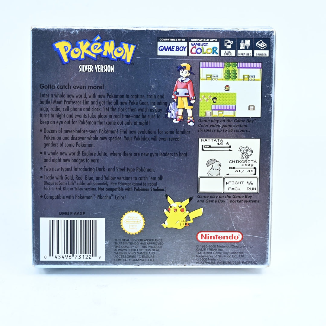 Pokemon Silver Version - Nintendo Gameboy Color Boxed Game - PAL - NEW BATTERY!
