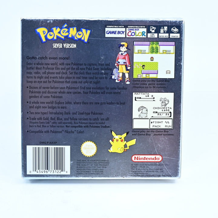 Pokemon Silver Version - Nintendo Gameboy Color Boxed Game - PAL - NEW BATTERY!