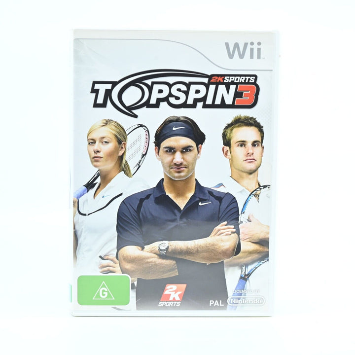 Top Spin 3 - Nintendo Wii Game + Manual - PAL - MINT DISC!