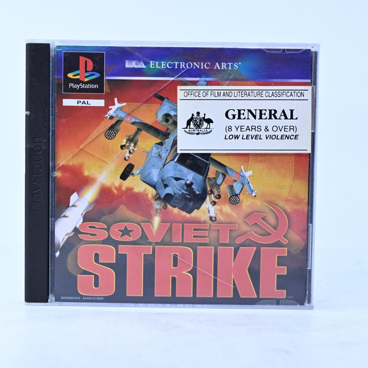 Soviet Strike - Sony Playstation 1 / PS1 Game + Manual - PAL - MINT DISC!