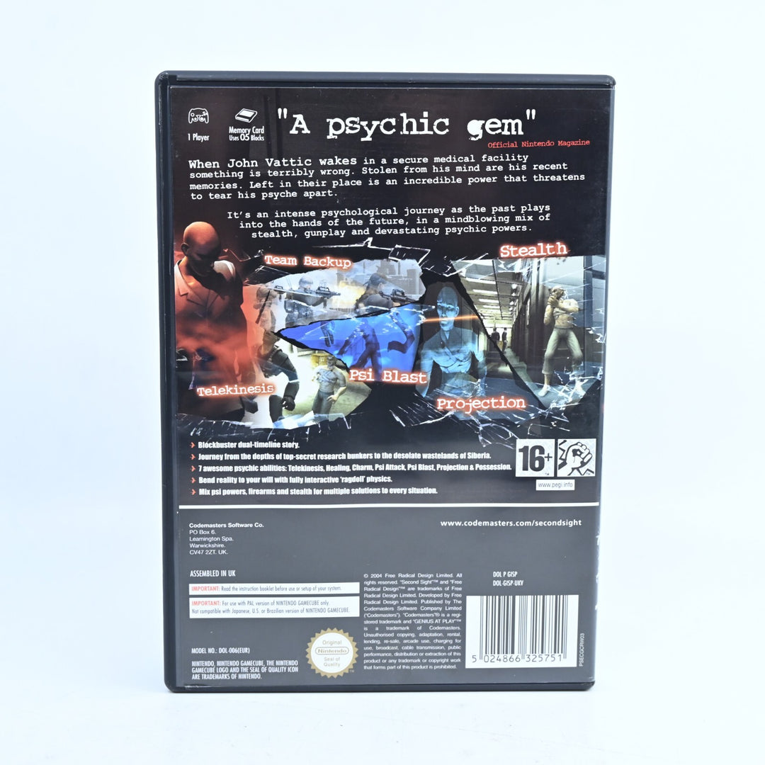 Second Sight - Nintendo Gamecube Game + Manual - PAL - FREE POST!