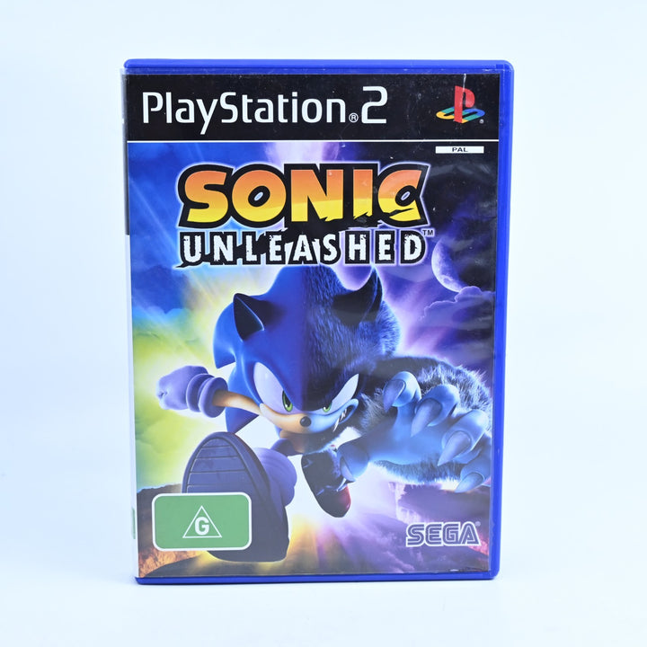 Sonic Unleashed - Sony Playstation 2 / PS2 Game + Manual - PAL - NEAR MINT DISC!