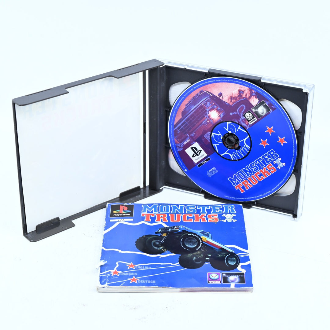 Monster Trucks - Sony Playstation 1 / PS1 Game + Manual - PAL - MINT DISC!