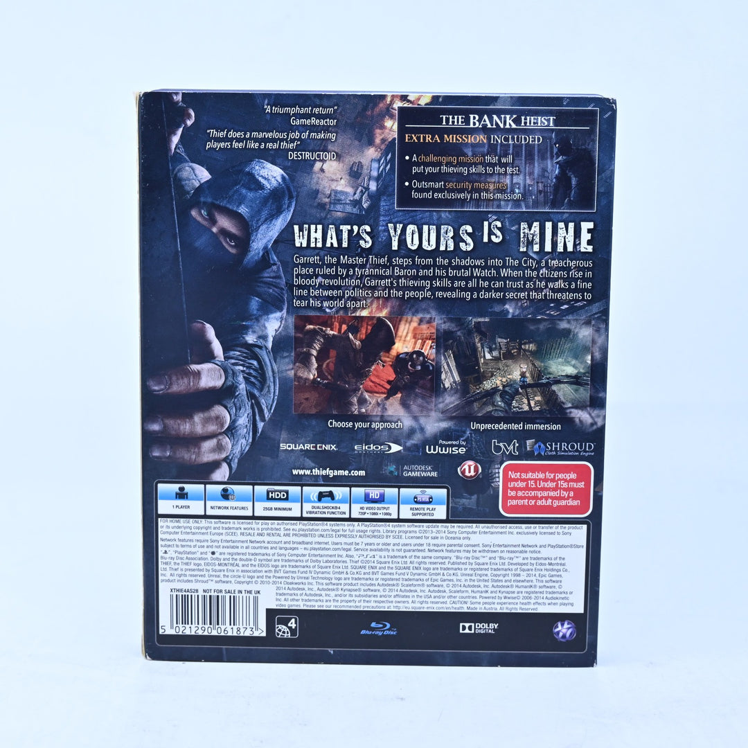 Thief - Steelbook Edition - Sony Playstation 4 / PS4 Game - MINT DISC!