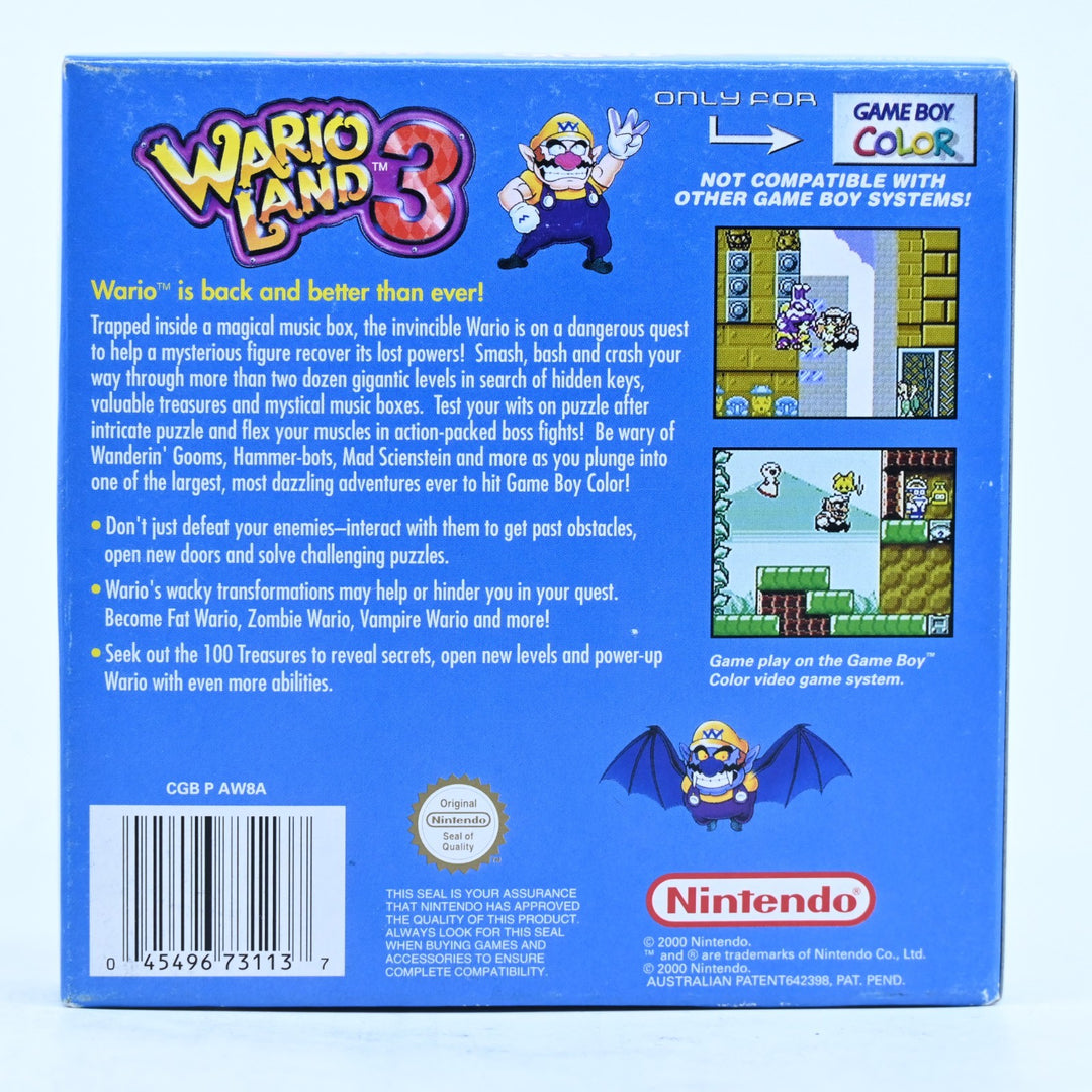 Wario Land 3 - Nintendo Gameboy Color Boxed Game - PAL - FREE POST!