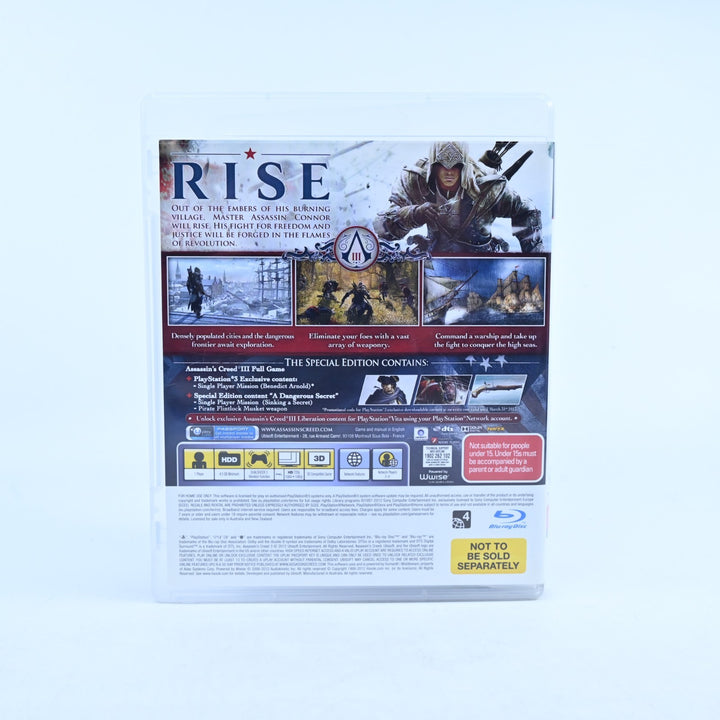 Assassin's Creed III - Join or Die Edition -  PS3 Game + Manual