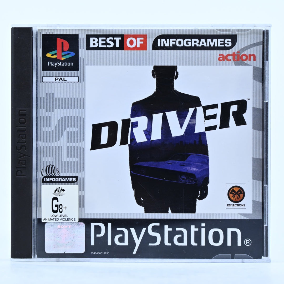 Driver - Sony Playstation 1 / PS1 Game + Manual - PAL - MINT DISC!