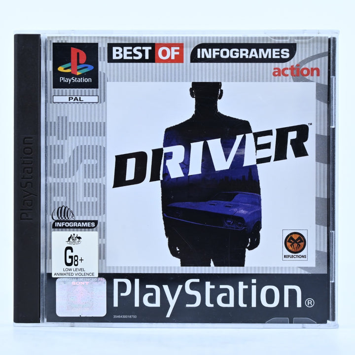 Driver - Sony Playstation 1 / PS1 Game + Manual - PAL - MINT DISC!