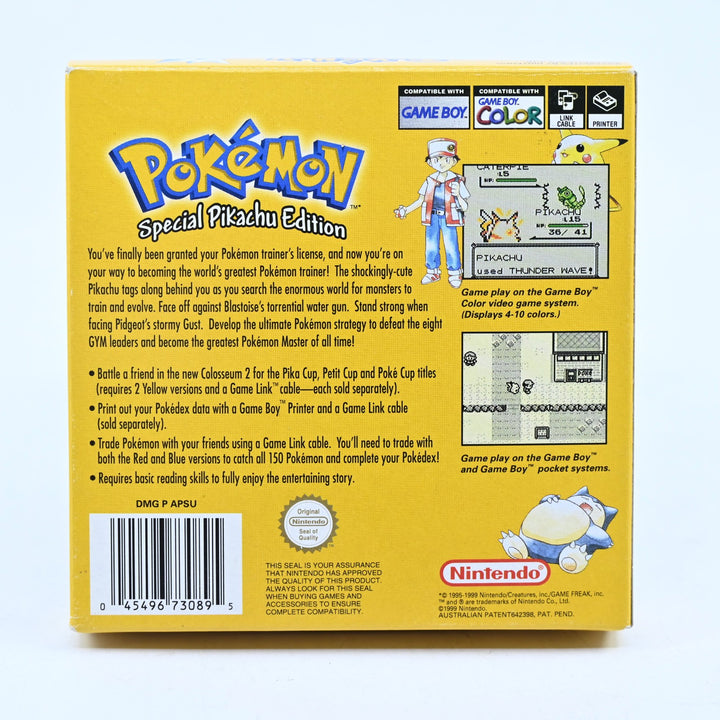 Pokemon Yellow Version - Nintendo Gameboy Boxed Game - PAL - NEW SAVE BATTERY!