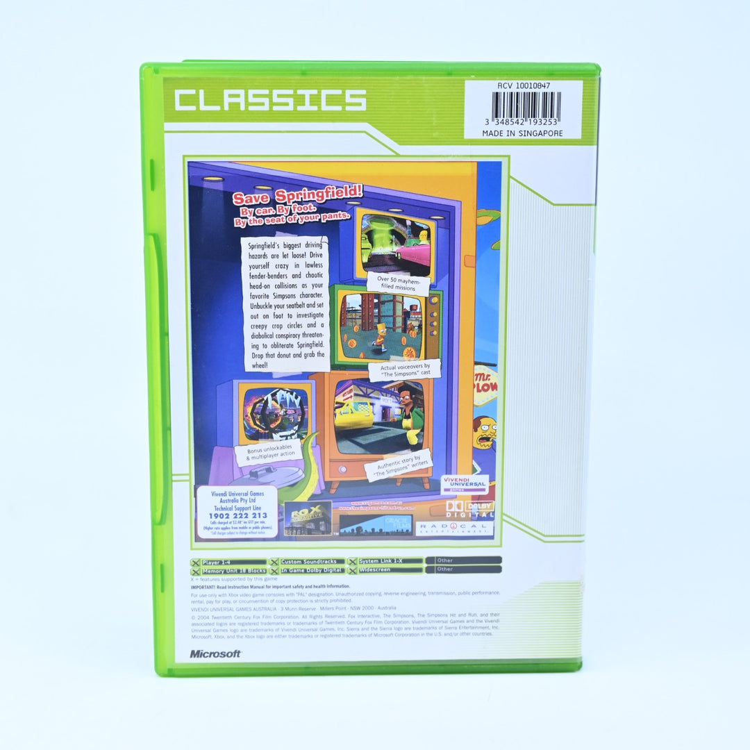 The Simpsons Hit & Run - Original Xbox Game + Manual - PAL - MINT DISC!