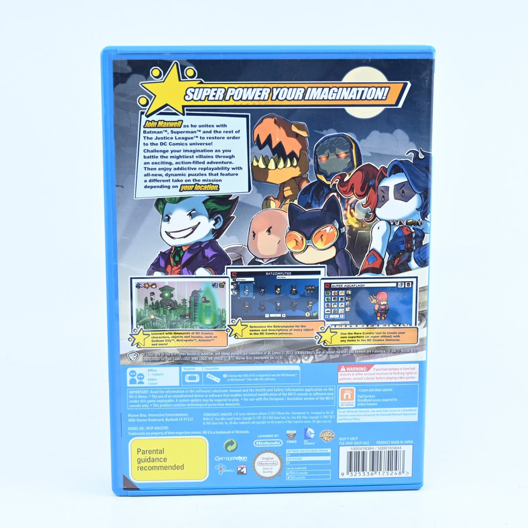 Scribblenauts Unmasked - Nintendo Wii U Game - PAL - No Manual - FREE POST!