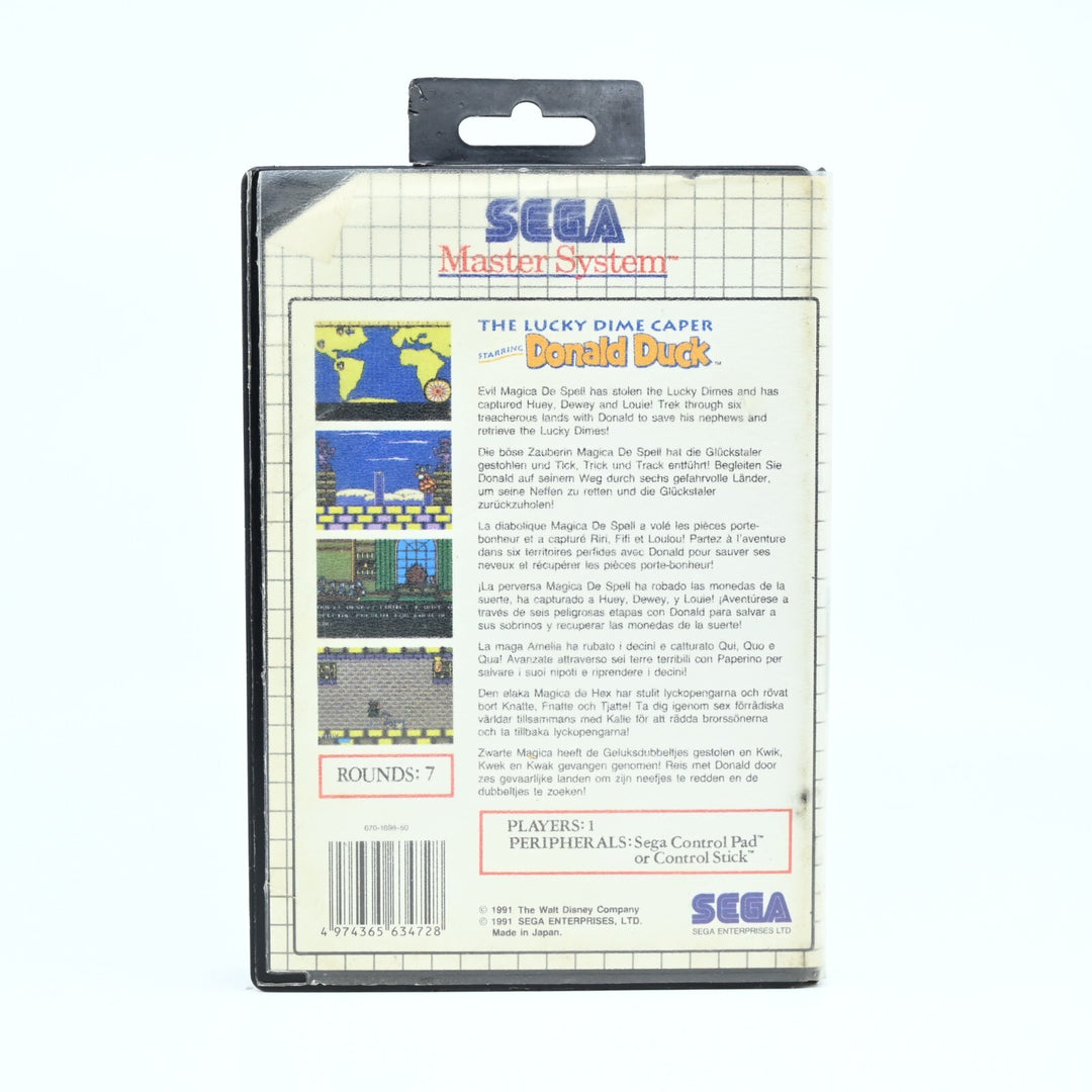 The Lucky Dime Caper - No Manual - Sega Master System Game - PAL - FREE POST!