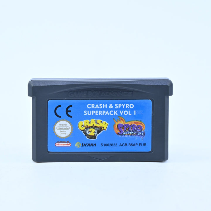 Crash & Spyro Superpack Vol 1 - GBA Game - PAL - FREE POST!