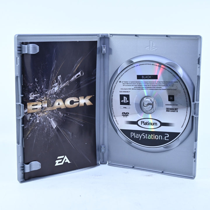 Black - Sony Playstation 2 / PS2 Game + Manual - PAL