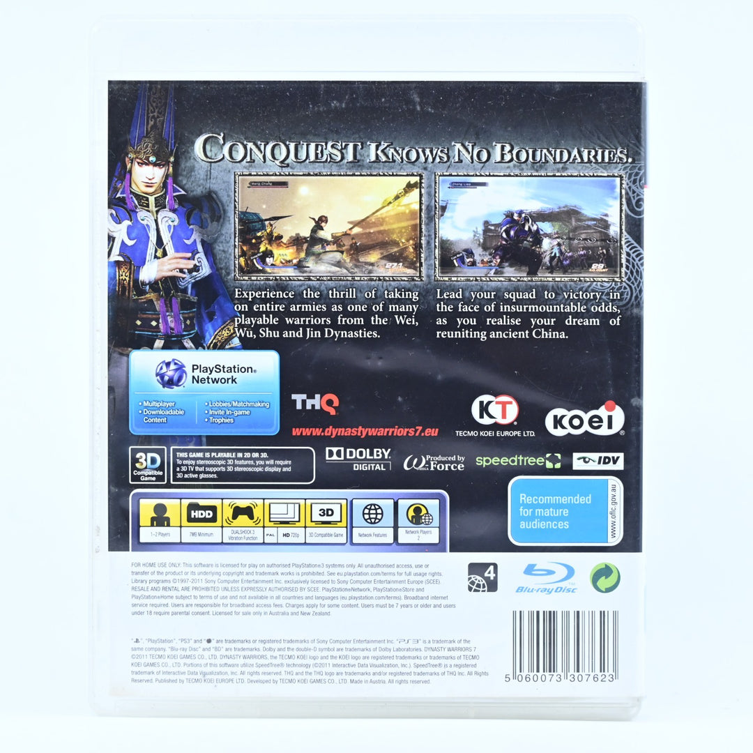 Dynasty Warriors 7 - Sony Playstation 3 / PS3 Game - No manual - FREE POST!