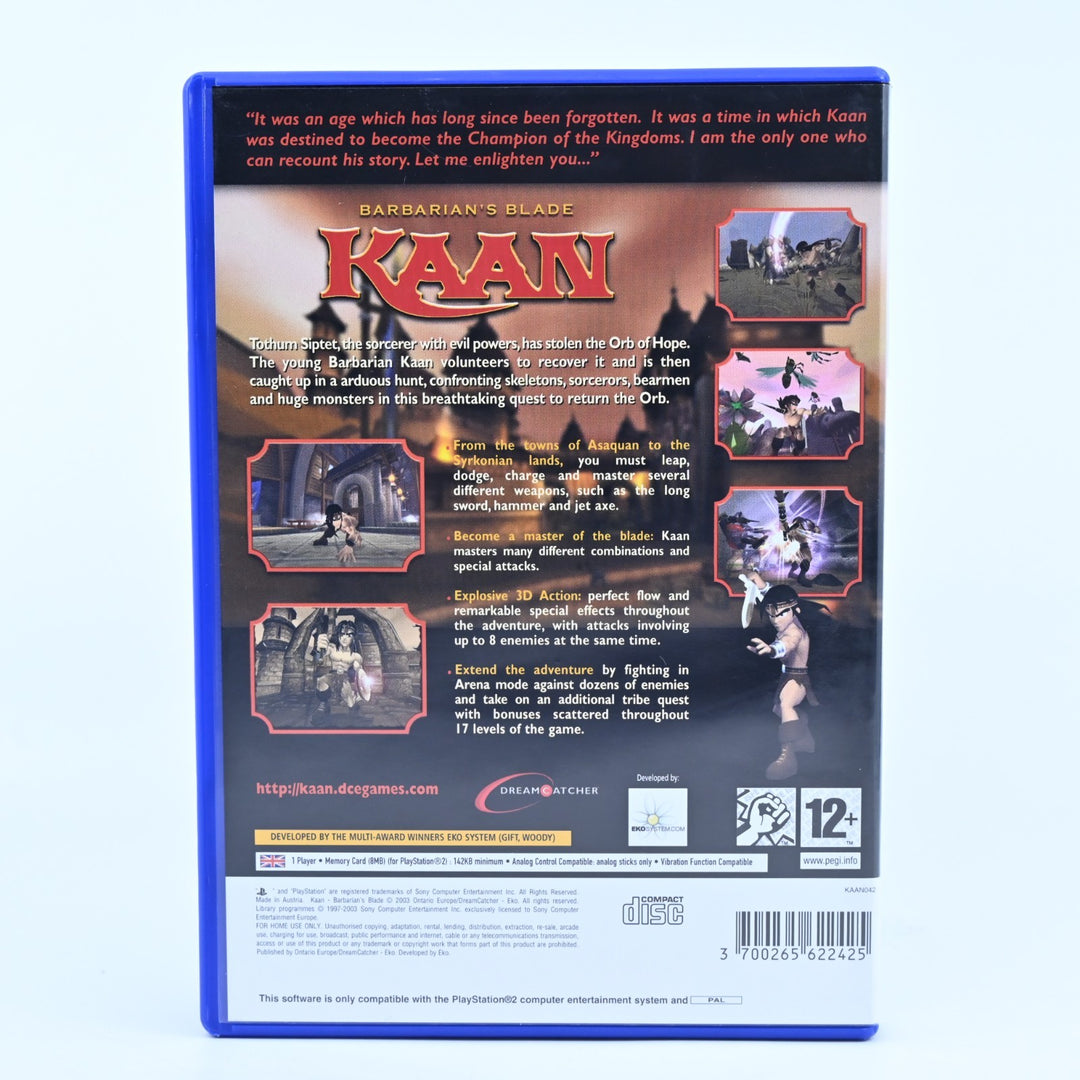 Kaan - Barbarian's Blade - Sony Playstation 2 / PS2 Game + Manual - PAL