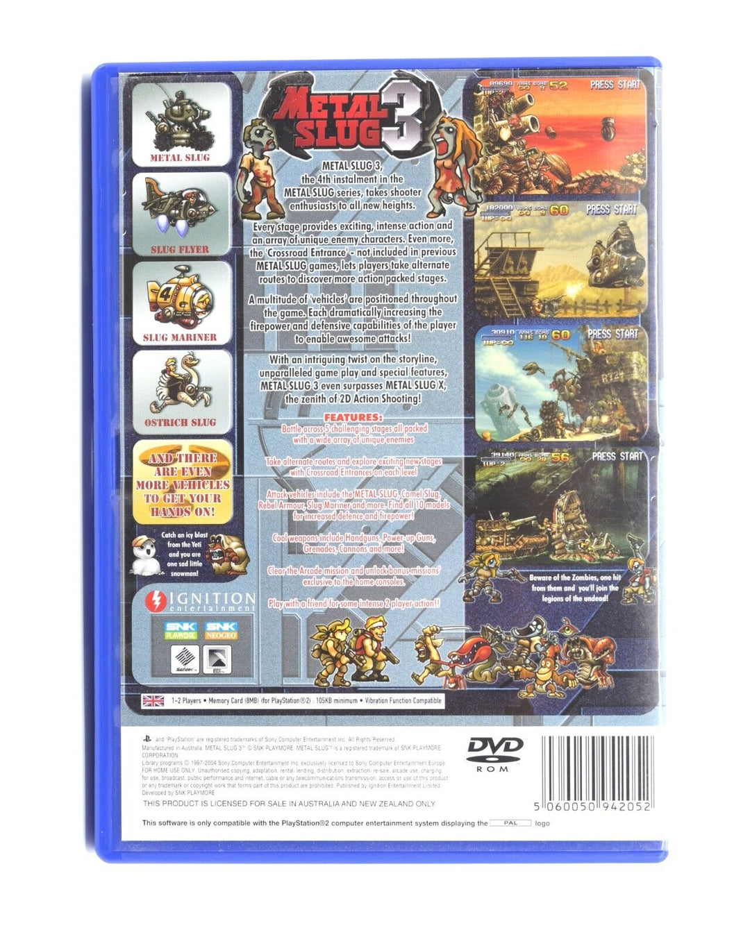 Metal Slug 3 #2 - Sony Playstation 2 / PS2 Game - PAL - FREE POST!