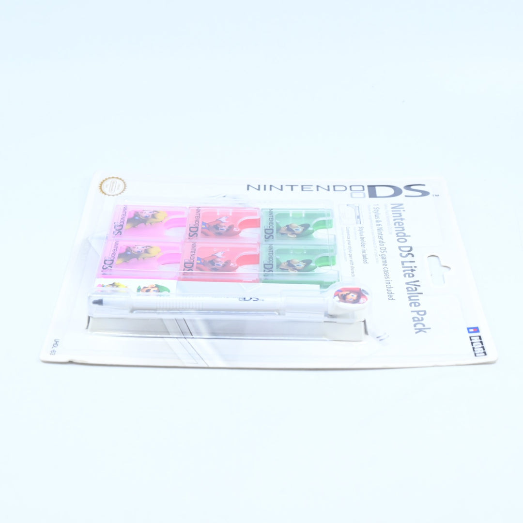 SEALED! DS Lite Value Pack - Luigi/Mario/Peach - Hori - Nintendo DS Accessory
