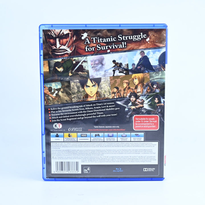 A.O.T. Wings Of Freedom - Sony Playstation 4 / PS4 Game - FREE POST!