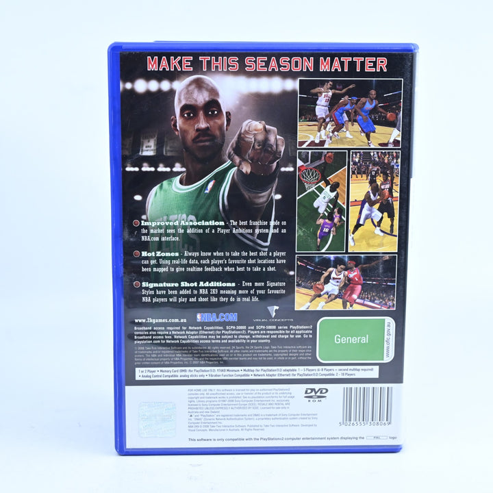 NBA 2K9 - Sony Playstation 2 / PS2 Game + Manual - PAL - MINT DISC!