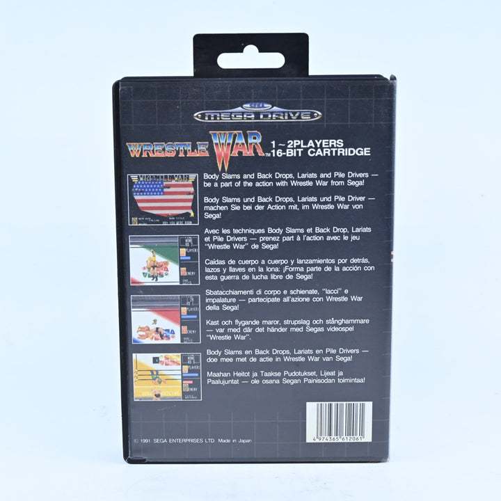 Wrestle War - Sega Mega Drive Game + Manual - PAL - FREE POST!
