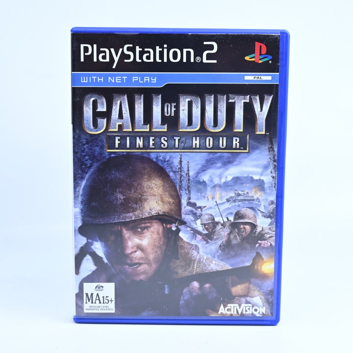 Call of Duty: Finest Hour - Sony Playstation 2 / PS2 Game + Manual - PAL
