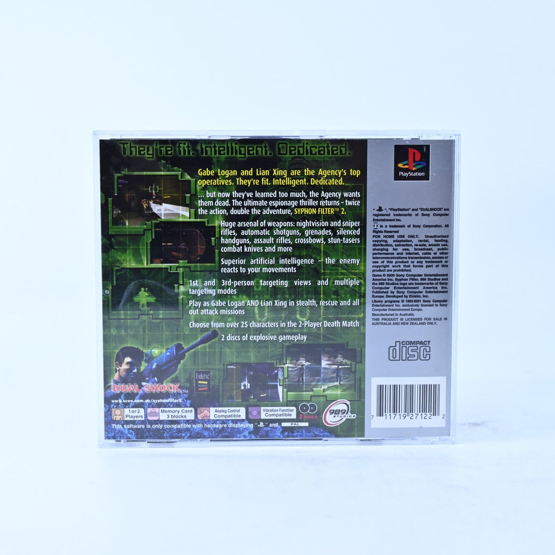 Syphon Filter 2 - Sony Playstation 1 / PS1 Game + Manual - PAL - MINT DISC!