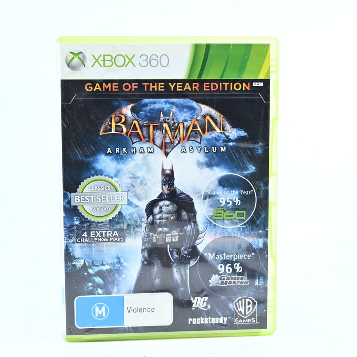 Batman: Arkham Asylum GOYT Edition - Xbox 360 Game + Manual - PAL - MINT DISC!