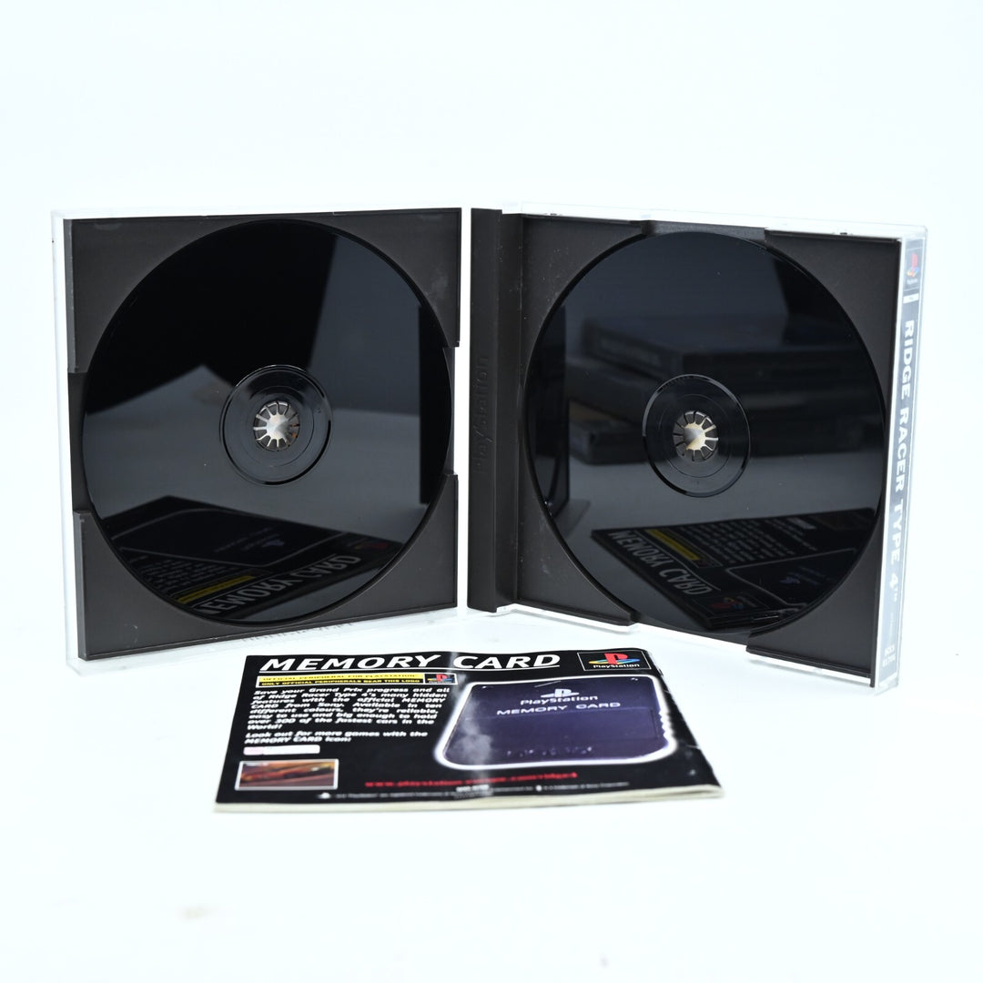 Ridge Racer Type 4 + Manual & Demo - Sony PS1 Game - NEAR MINT DISC!