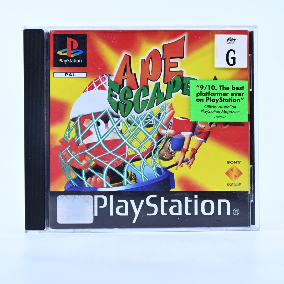 Ape Escape - Sony Playstation 1 / PS1 Game + Manual - PAL - MINT DISC!