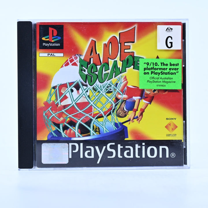 Ape Escape - Sony Playstation 1 / PS1 Game + Manual - PAL - MINT DISC!